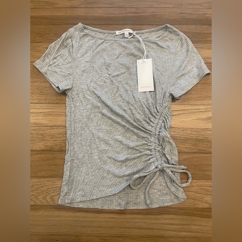 Gray Ruched Top